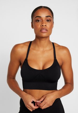 THE COMFORT STRAPPY - Light support sports bra - black