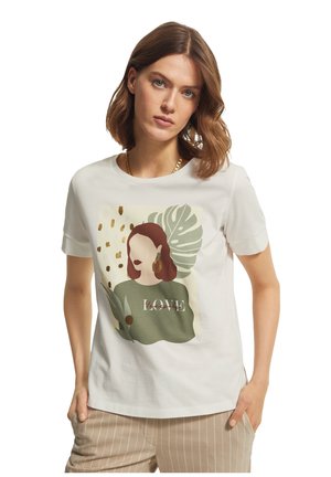 Print T-shirt - offwhite