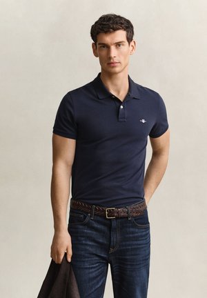 GANT, SLIM SHIELD - Polokošeľa - dark blue