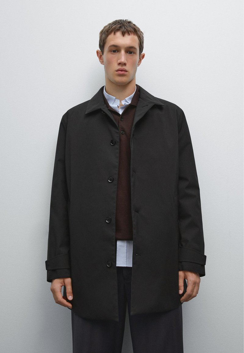 Massimo Dutti WATER-REPELLENT - Halflange jas - dark blue