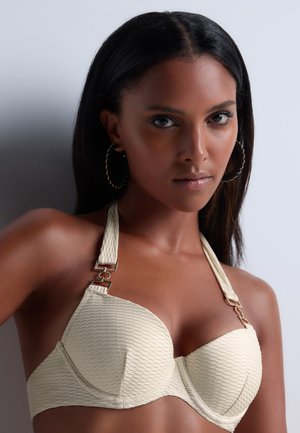 SHIMMERING WATERS - Haut de bikini - golden white