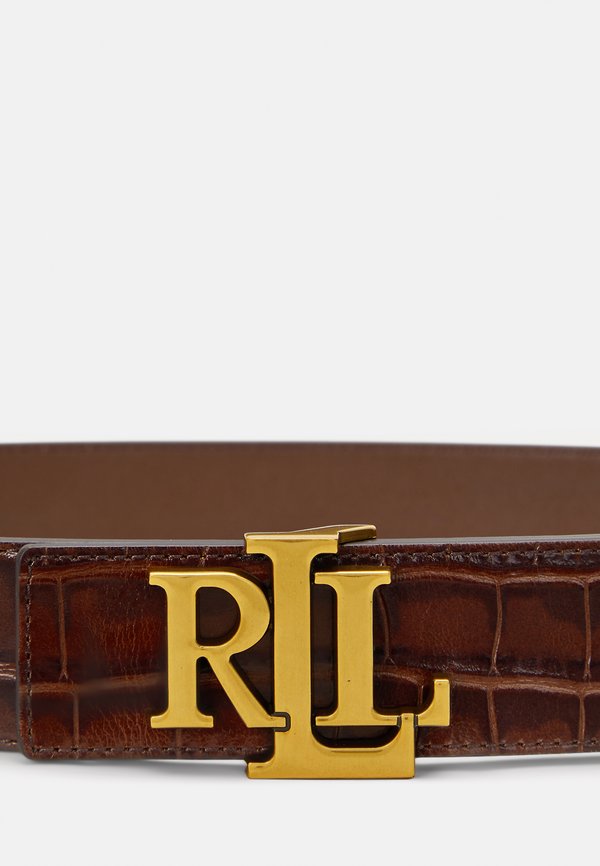 LOGO REVERSIBLE CROC EMBOSSED WIDE BELT - Belt - dark mahogany2