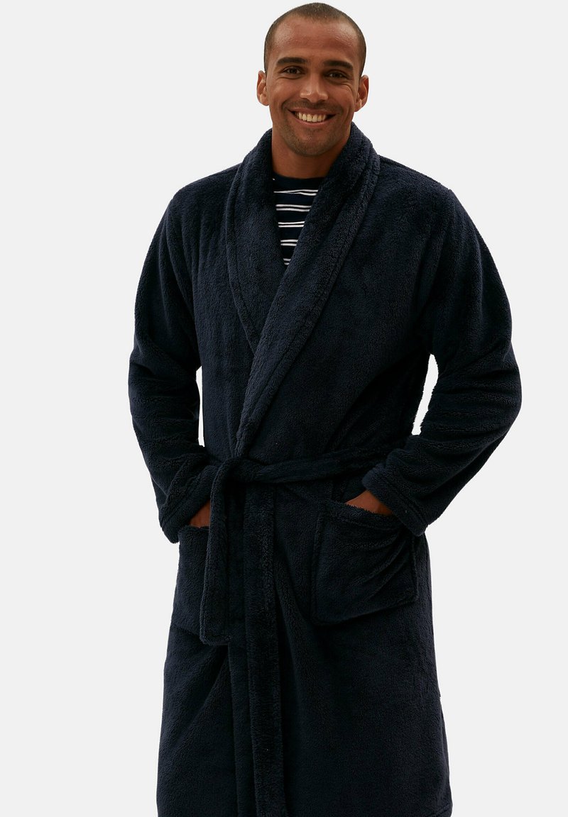Marks & Spencer SUPERSOFT FLEECE DRESSING GOWN Peignoir dark navy