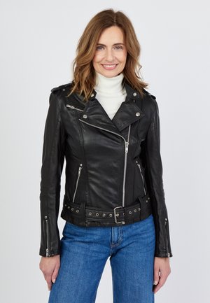 Leren jas - black