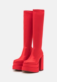 Steve Madden CYPRESS - Platform boots - red