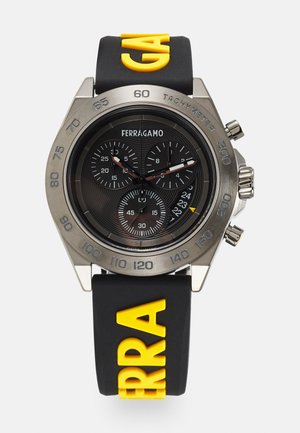 FERRAGAMO KF-URBAN CHRONO - Chronograph - black/yellow