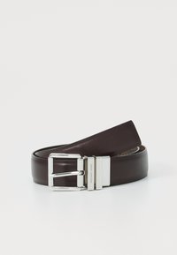 REVERSIBLE BELTWITH FLATTENED EDGE - Bälte - chocolate
