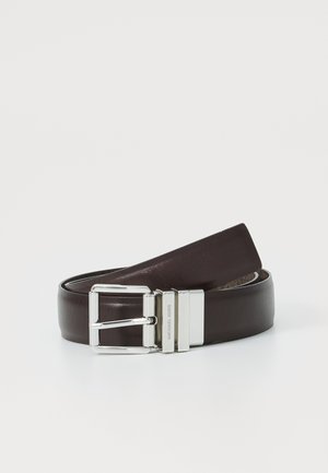 REVERSIBLE BELTWITH FLATTENED EDGE - Cintura - chocolate