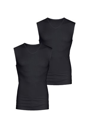 2ER PACK - Maglietta intima - schwarz