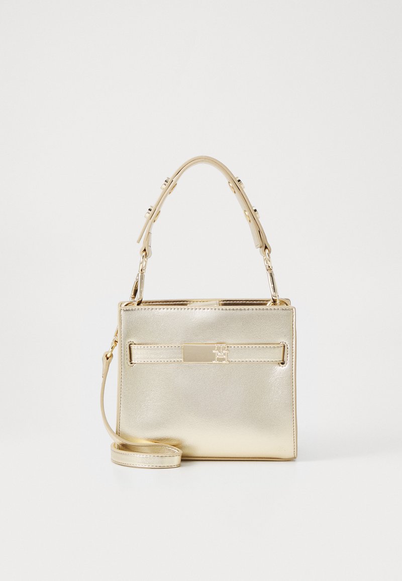 Tommy Hilfiger HERITAGE MINI SATCHEL - Torbica - gold-coloured
