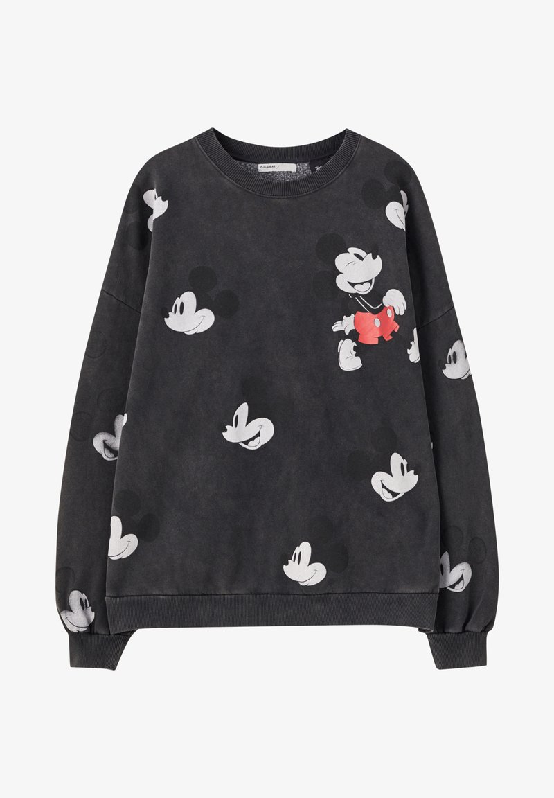 Pull Bear Sweatshirt Micky Maus Mit All Over Print 05596364 Sweatshirt Mottled Dark Grey Dunkelgrau Meliert Zalando At