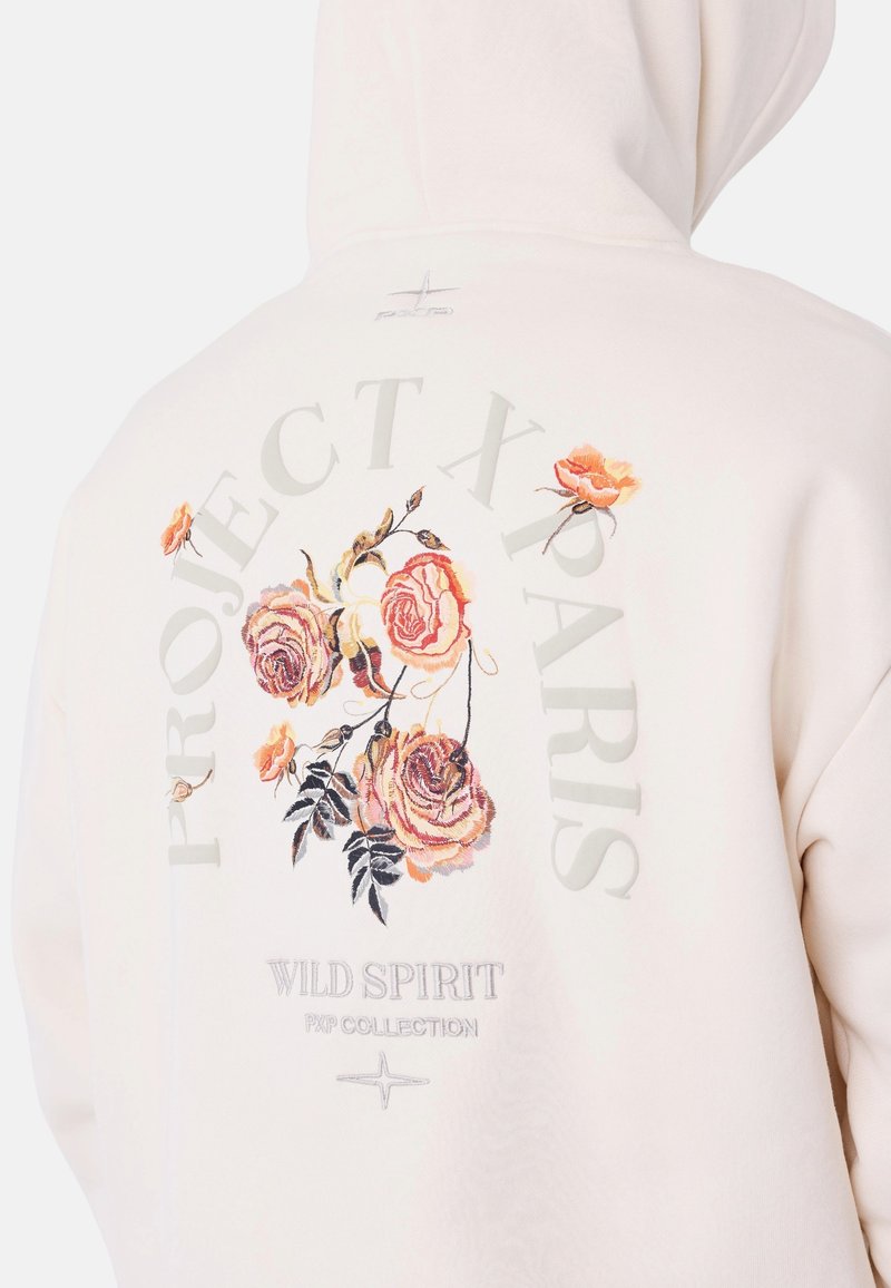 Sweat à Capuche Harajuku Blanc Brodé De Roses - Style Lolita Pastel Gothique - Taille Unique Neuf Avec Étiquettes