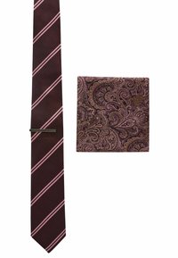 Unselected, grape pink stripe paisley