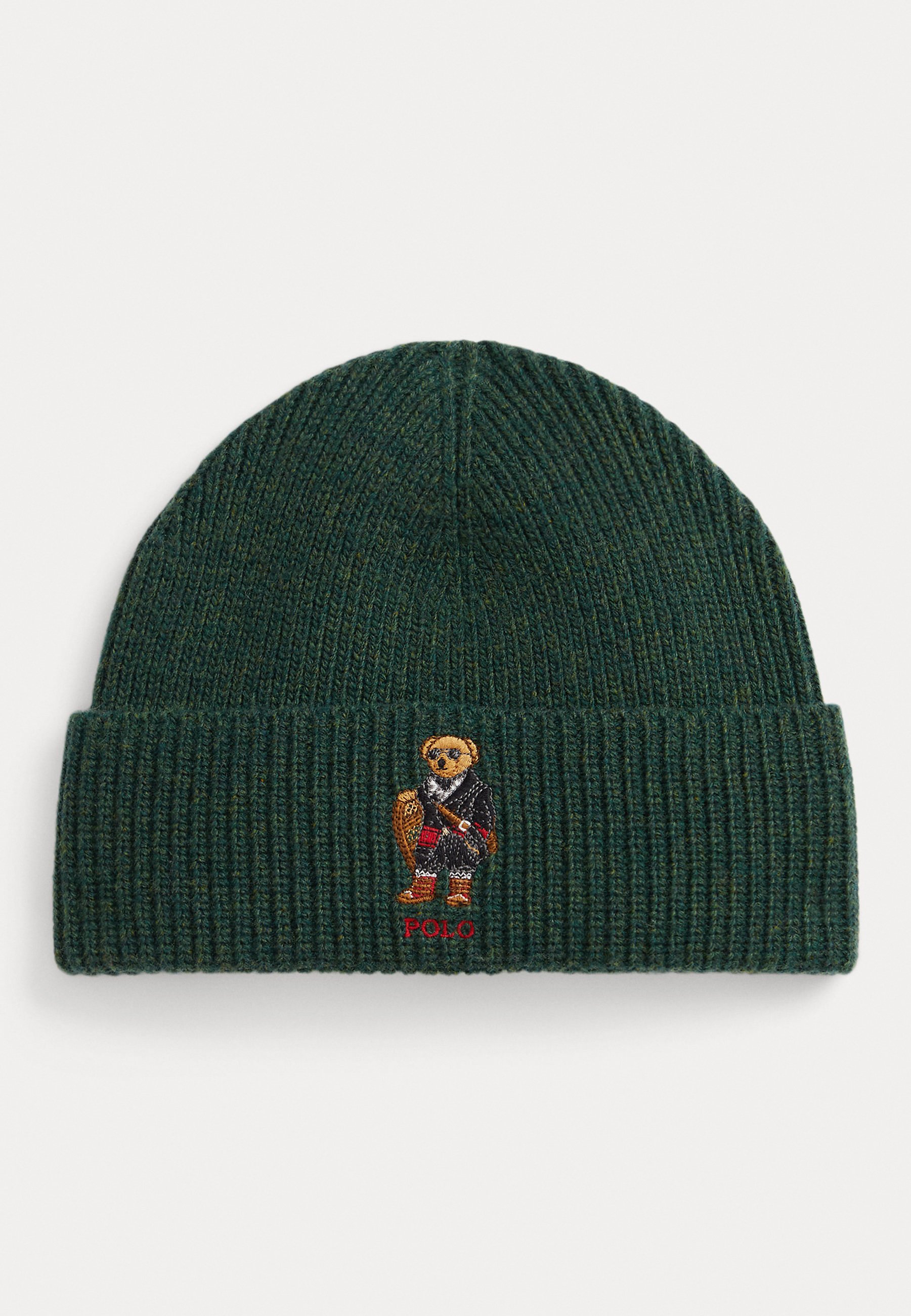 POLO BEAR RIB-KNIT BEANIE Bonnet hunt club green