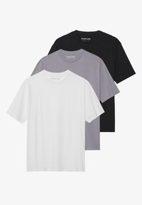 UNISEX 3 PACK BASIC OVERSIZED T-SHIRT - T-shirt basique - grey/white/black