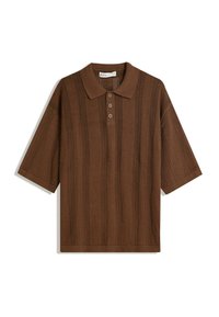 TEXTURED OPENWORK - Polotričko - dark brown