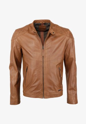 Lederjacke - cognac