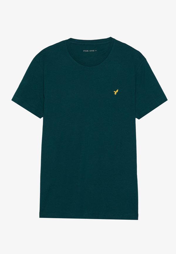 BASIC SLIM EMBROIDERY T SHIRT - Basic T-shirt - dark sea2