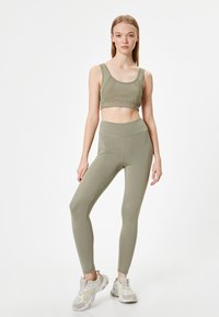 Koton HIGH WAIST - Leggings - khaki