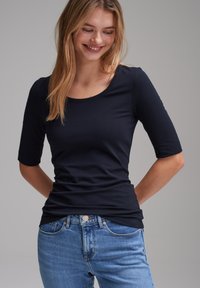 OPUS - SLIM FIT ROUND NECK - Basic T-shirt - simply blue Thumbnail Image 1