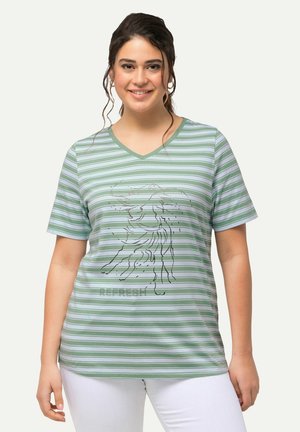 STRIPED ANIMAL GRAPHIC - T-shirt print - light green