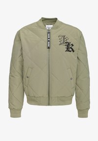 Karl Kani OLD ENGLISH QUILTED Bomber Jacket military green
