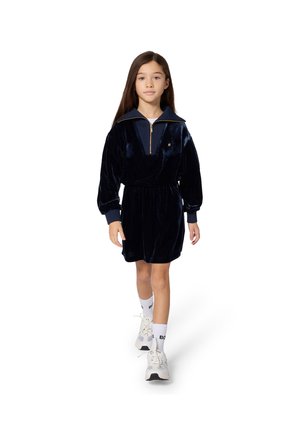BOSS Kidswear, ROBE EN VELOURS - Robe de jour - bleu cargo