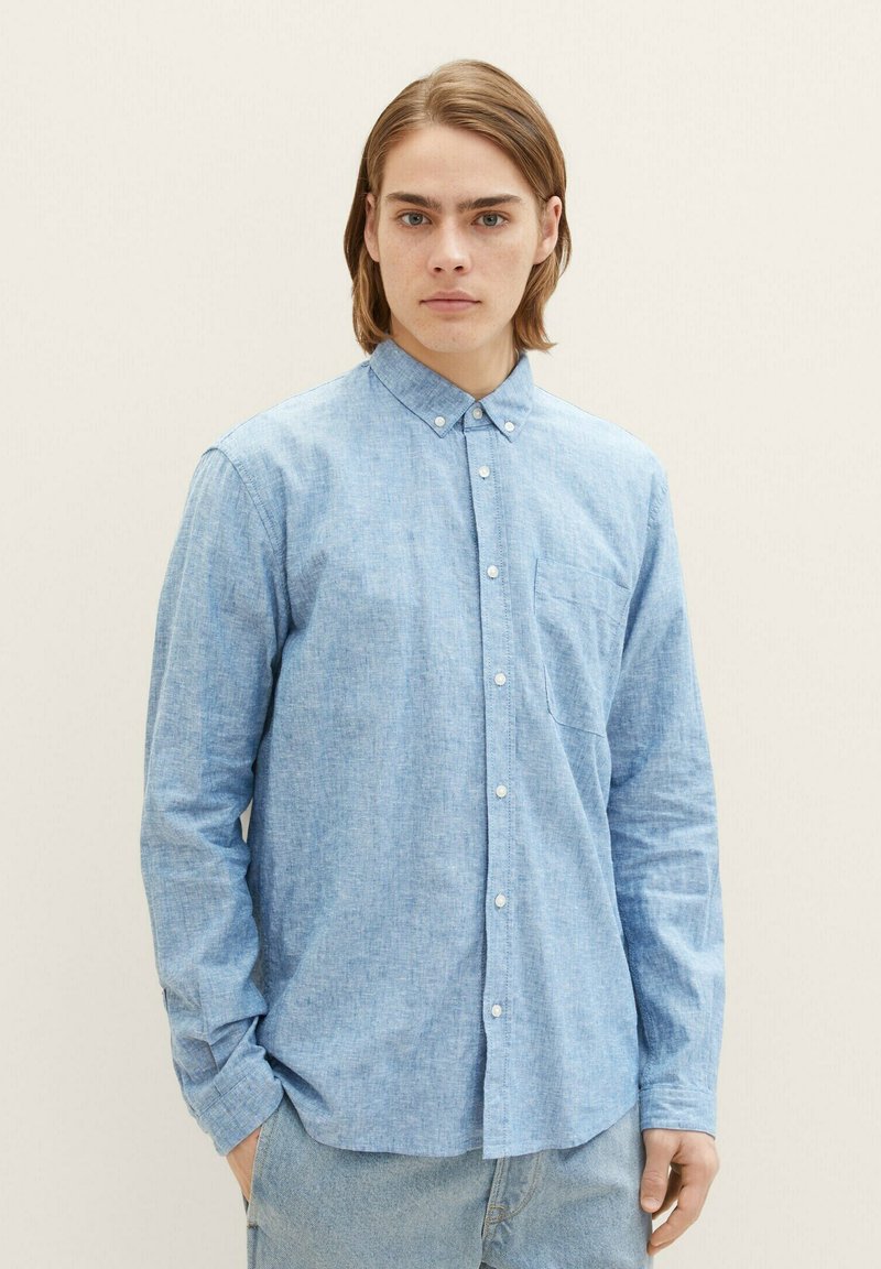 TOM TAILOR DENIM Overhemd - stone blue denim/blauw denim/bluedenim