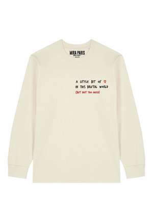 BRUTAL EMBROIDERY HEAVYWEIGHT TEE - Maglietta a manica lunga - off-white