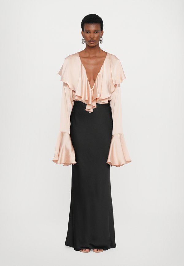 LONG SLEEVE DEEP V RUFFLE BODYSUIT - Blouse - baby4