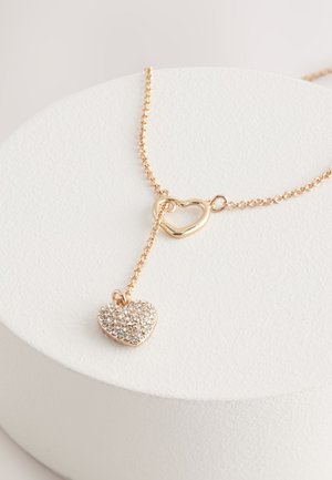 Next, HEART THREAD THROUGH LARIAT  - Halskette - gold tone