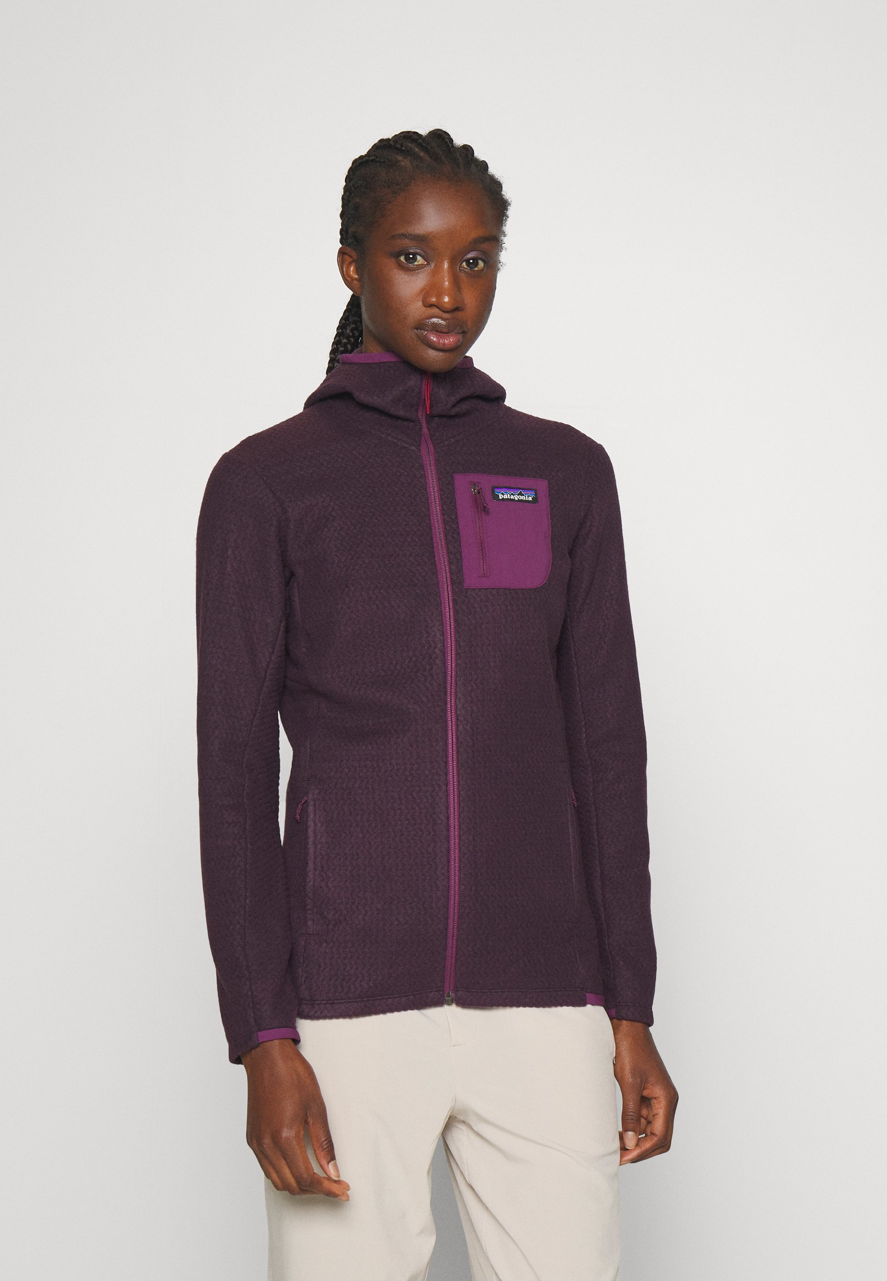 purple patagonia hoodie