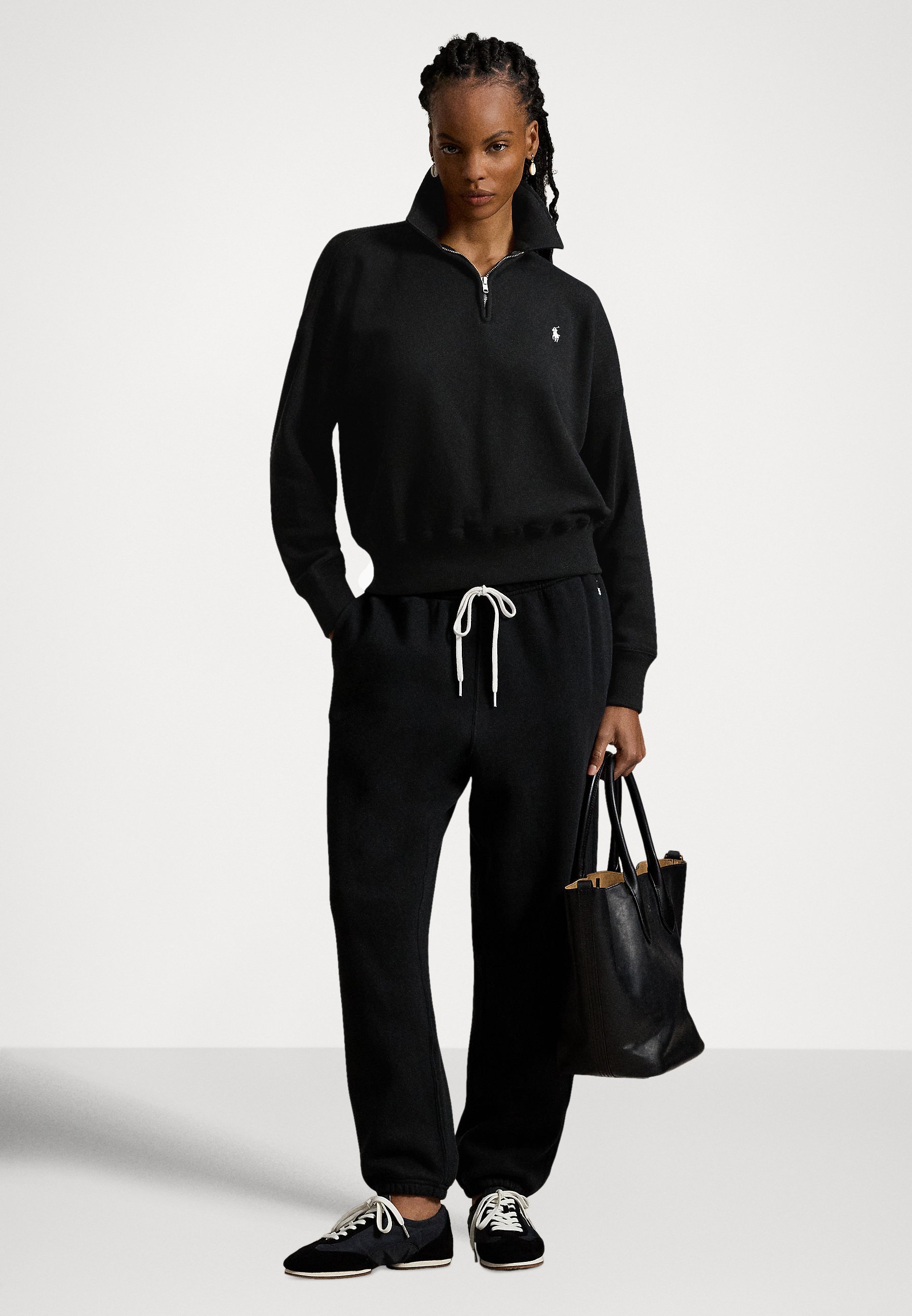 Polo Ralph Lauren KNIT-HALF ZIP-SWEATSHIRT - Camisola - black