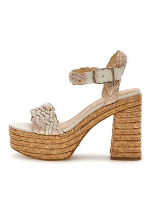 Højhælede sandaletter / Højhælede sandaler - beige