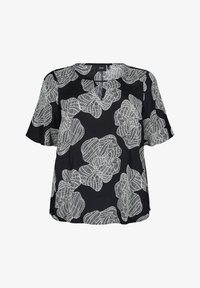 Atlasīts, black big flower aop