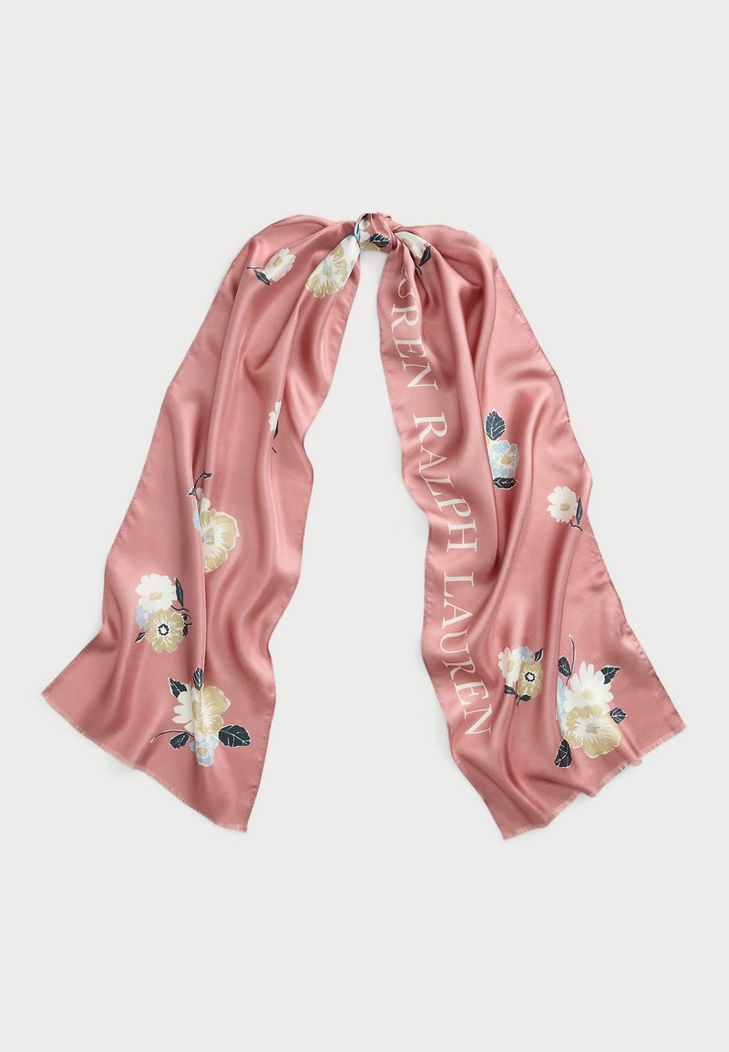 Lauren Ralph Lauren - FLORAL SILK SCARF - Fuliaras - pink, Padidinti