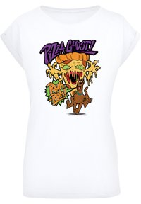 F4NT4STIC SCOOBY DOO PIZZA GHOST GEIST - T-shirts med print - white