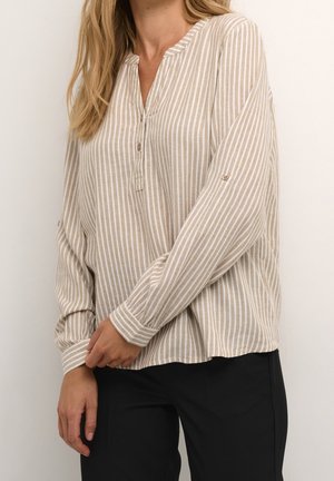 Bluse - mottled brown