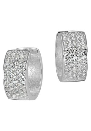 CREOLEN 5-REIHIG DREAM - Earrings - silberfarben/weiß