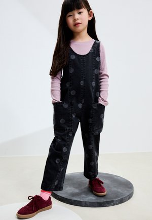 Next, SLOUCHY REGULAR FIT - Dungarees - grey polka dot