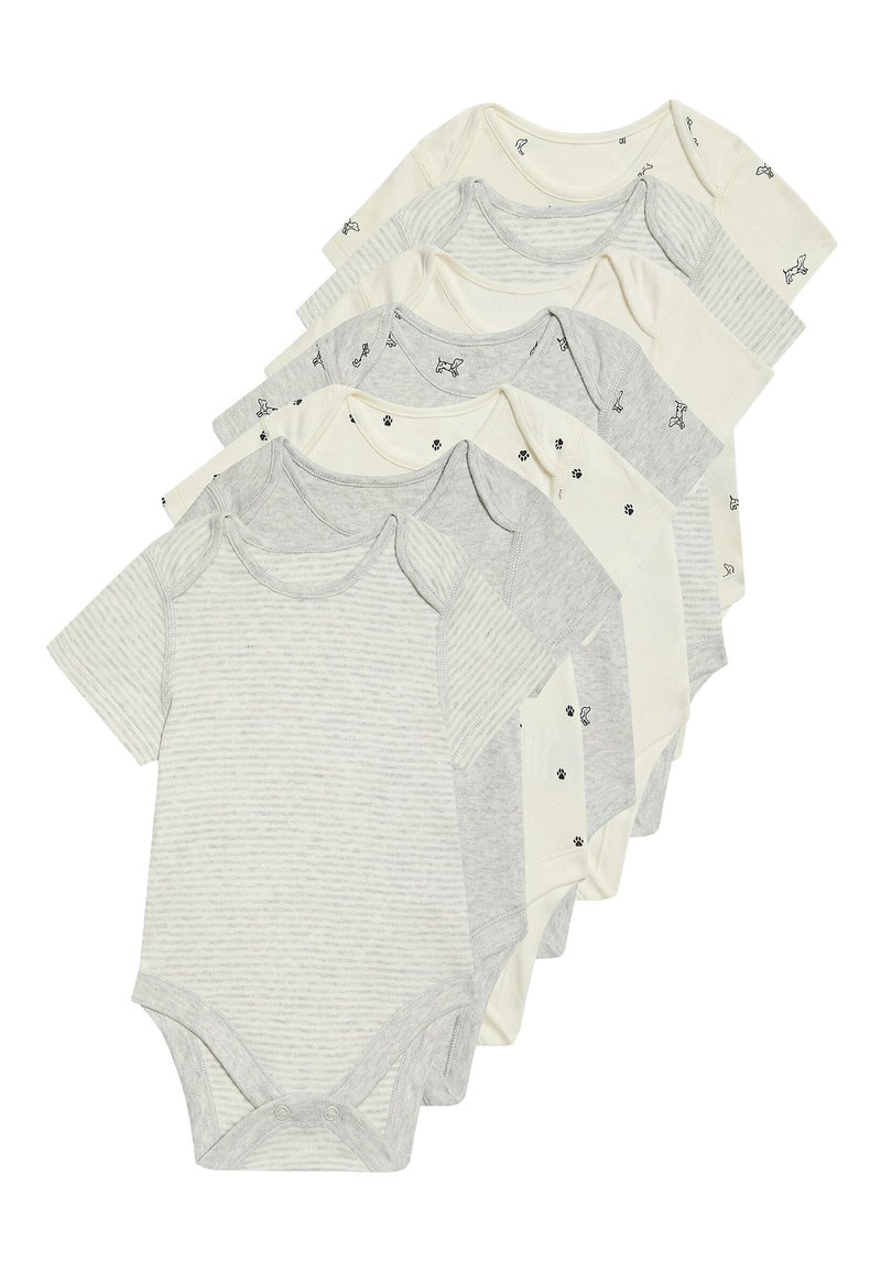 Marks & Spencer 7 PACKPURE COTTON DOG PRINT - Pijama de bebé - grey marl