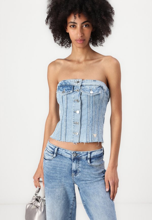 SEXY PALAZZO - Flared Jeans - light denim3