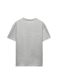 Gray short-sleeve T-shirt made from soft cotton blend. Features a classic crew neck and simple, clean design without embellishments.
