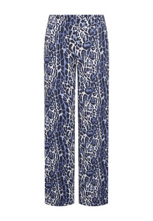 CANDICE STRAIGHT - Trousers - blau gemustert