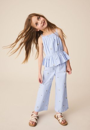 Next, REGULAR FIT - VEST & TROUSERS SET . - Pantalon classique - blue ditsy embroidered