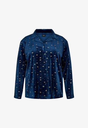 Zizzi, PYJAMAOBERTEIL AUS VELOURS MIT ALLOVER-PRINT - Camiseta de pijama - blau