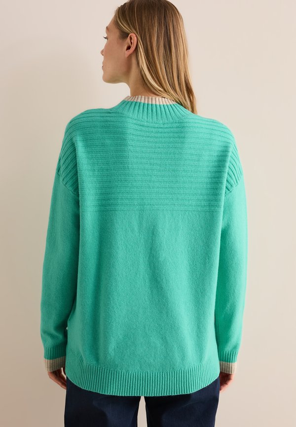 STRUKTURMIX - Strickpullover - grün