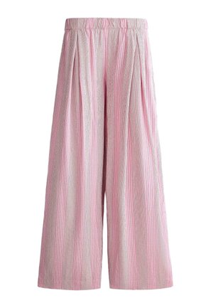 STRAIGHT-LEG STRIPED TROUSERS 35292134 - Nadrágok - pink