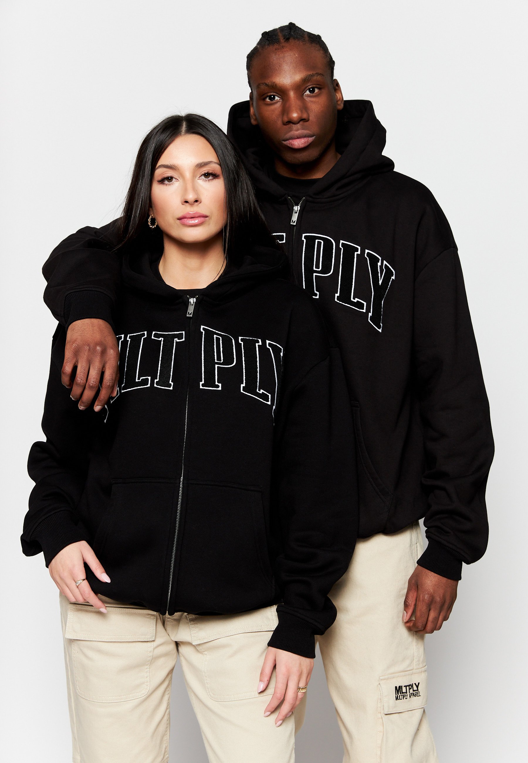 Multiply Apparel MLTPLY - Zip-up sweatshirt - black - Zalando.de