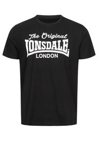 Lonsdale NORMALE PASSFORM DOPPELPACK MORHAM - Μπλουζάκι με στάμπα - black olive
